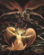 William Blake The Great Red Dragon and the Woman Clothed with the Sun oil painting artist